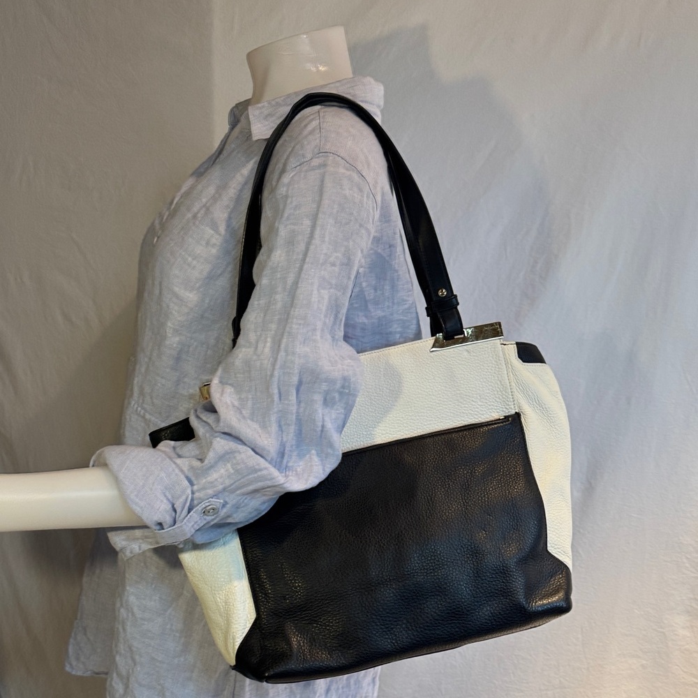 Vince Camuto Black and White Tote Bag - Picture 4 of 15
